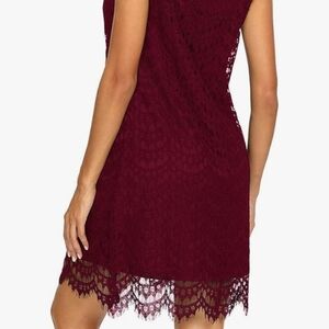 ROMWE Burgundy Lace Dress